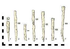 six nails, iron (2-7)