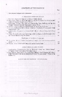 Pamiętnik Literacki, Z. 1 (2006), Contents of the fascicle