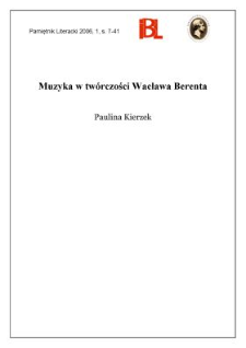 Muzyka w tw&oacute;rczości Wacława Berenta