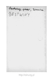 Bestwiny. Files of Czersk district in the Middle Ages. Files of Historico-Geographical Dictionary of Masovia in the Middle Ages