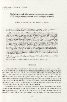 Daily layers and hibernation marks in incisor dentin of Sicista pseudonapaea and some biological remarks