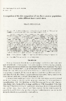 A comparison of the diet composition of two Sorex araneus populations under different heavy metal stress