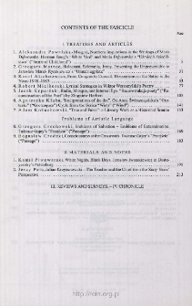 Pamiętnik Literacki, Z. 1 (2005), Contents of the fascicle