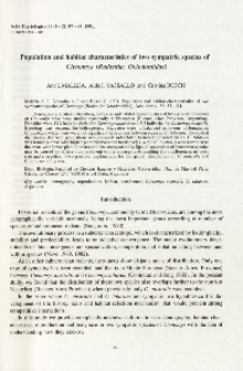 Population and habitat characteristics of two sympatric species of Ctenomys (Rodentia: Octodontidae)