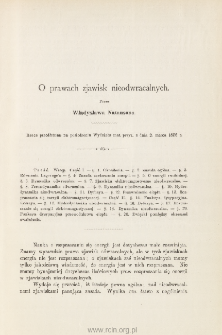 O prawach zjawisk nieodwracalnych