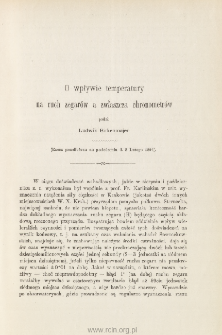 O wpływie temperatury na ruch zegar&oacute;w a zwłaszcza chronometr&oacute;w
