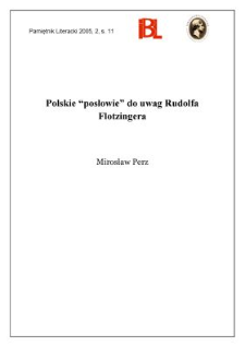 Polskie "posłowie" do uwag Rudolfa Flotzingera