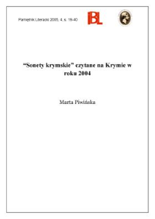 "Sonety krymskie" czytane na Krymie w roku 2004