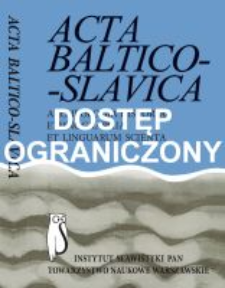 Acta Baltico-Slavica T. 26 (2001-2002)
