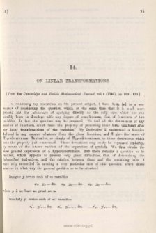 On Linear Transformations