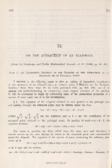 On the Attraction of an Ellipsoid
