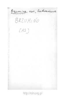 Brzumin. Files of Czersk district in the Middle Ages. Files of Historico-Geographical Dictionary of Masovia in the Middle Ages