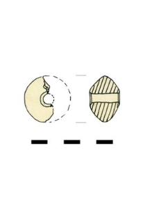 spindle whorl, clay, fragment