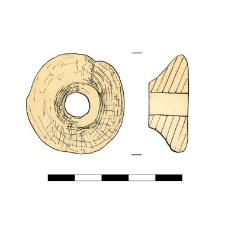 spindle whorl, clay