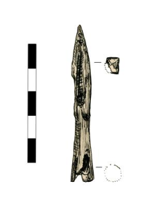Arrowhead with a sleeve, damaged