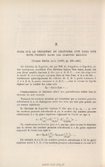 Note sur le th&eacute;or&egrave;me de Legendre cit&eacute; dans une note ins&eacute;r&eacute;e dans les Comptes Rendus