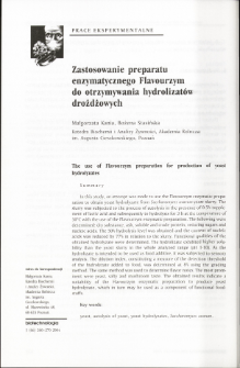 The use of Flavourzym preparation for produttion of yeast hydrolyzates