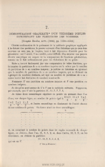 D&eacute;monstration graphique d'un th&eacute;or&egrave;me d'Euler concernant les partitions des nombres