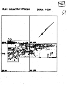 KZG, IV 98 A B D, 99 A C, 198 B D, plan archeologiczny wykopu