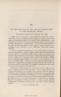 On the equation to the secular inequalities in the planetary theory