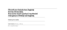 Filozoficzne świadectwo Zagłady Doroty Głowackiej. Znaczenie współ-pamięci i wyobraźni relacyjnej w refleksji nad Zagładą