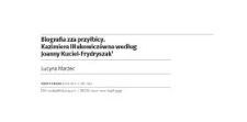 Biografia zza przyłbicy. Kazimiera Iłłakowicz&oacute;wna według Joanny Kuciel-Frydryszak
