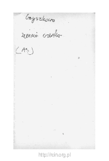 Czyszk&oacute;w obecnie część Garwolina. Files of Czersk district in the Middle Ages. Files of Historico-Geographical Dictionary of Masovia in the Middle Ages
