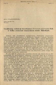 Gwałtowna redukcja liczebności Dreissensia polymorpha Pall. w kilku jeziorach mazurskich okolic Mikołajek