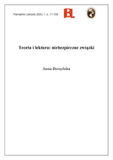 Teoria i lektura : niebezpieczne związki