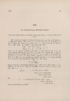 On spheroidal trigonometry