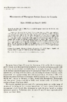 Movements of European brown bears in Croatia