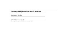 O staropolskiej lemmie w teorii i praktyce
