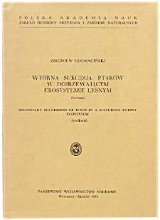 Wtórna sukcesja ptaków w dojrzewającym ekosystemie leśnym (synteza)