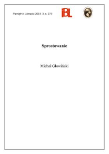 Sprostowanie