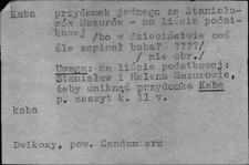 Przezwiska i przydomki ludowe XIX i XX w.; K