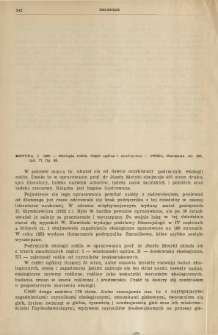 Recenzje. Motyka, J. 1962 - Ekologia roślin. Część ogólna i analityczna - PERiL, Warszawa, str. 455, tab. 77, gig. 88.