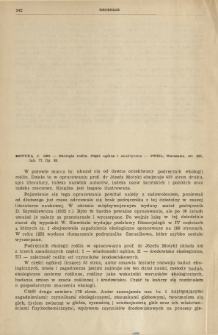 Recenzje. Motyka, J. 1962 - Ekologia roślin. Część og&oacute;lna i analityczna - PERiL, Warszawa, str. 455, tab. 77, gig. 88.