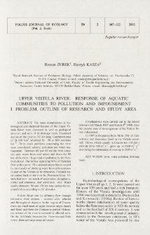 Upper Vistula River: response of aquatic communities to pollution and impoundment. 1, Problem, outline of research and study area