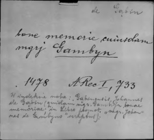 Kartoteka Słownika staropolskich nazw osobowych; Gąb - Gęb