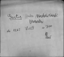 Kartoteka Słownika staropolskich nazw osobowych; Goś - Gow