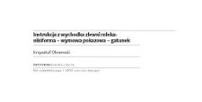 Instrukcja z wychodka zlewni mleka: nikiforma &ndash; wymowa pokazowa &ndash; gatunek