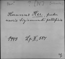 Kartoteka Słownika staropolskich nazw osobowych; Her - Hniew