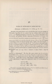 Note on Schwarzian derivatives