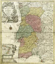 Regna Portugalliae et Algarbiae cum adjacentibus Hispaniae provinciis : Quibus in peculiari et minori mappa adjunctum est Brasiliae Regnum