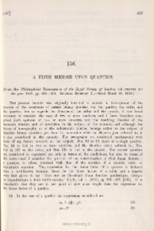 A Fifth Memoir on Quantics