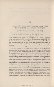 Sur la r&eacute;duction biorthogonale d'une forme lin&eacute;o-lin&eacute;aire &agrave; sa forme canonique