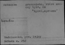 Przezwiska i przydomki ludowe XIX i XX w.; Przezwiska od imion