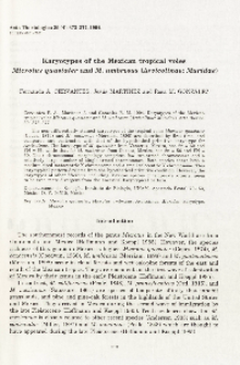 Karyotypes of the Mexican tropical voles Microtus quasiater and M. umbrosus (Arvicolinae: Muridae )