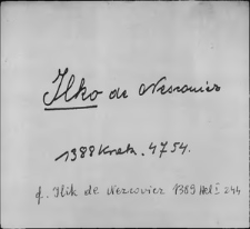 Kartoteka Słownika staropolskich nazw osobowych; Ilko - Iwa
