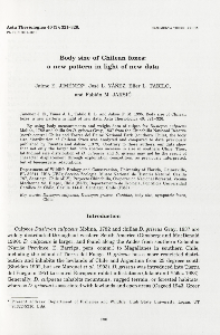 Body size of Chilean foxes: a new pattern in light of new data